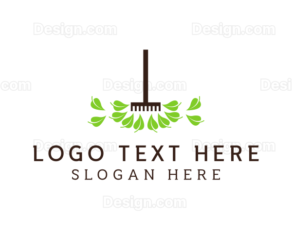 Leaf Gardening Rake Logo