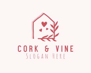 Romantic Dating Garden House logo design