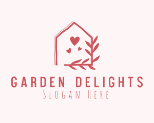 Romantic Dating Garden House logo design