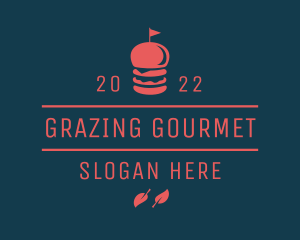 Red Gourmet Hamburger  logo design