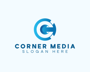 Business Media Letter C logo design