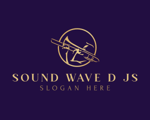 Musical Trumpet Instrument logo design