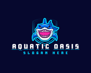 Aquatic Predator Shark logo design