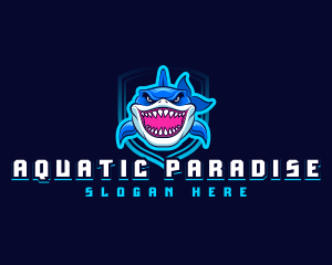 Aquatic Predator Shark logo design