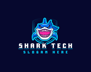 Aquatic Predator Shark logo design