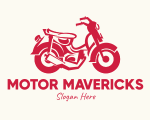 Red Motorcycle Ride logo design