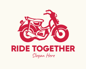 Red Motorcycle Ride logo design