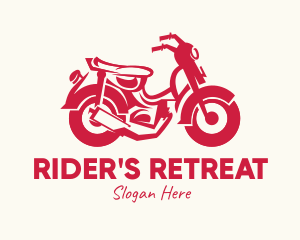 Red Motorcycle Ride logo design