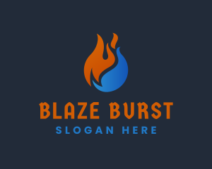 Flame Snow Temperature Fuel logo design