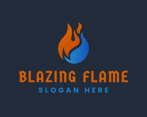 Flame Snow Temperature Fuel logo design