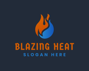 Flame Snow Temperature Fuel logo design