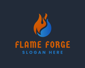 Flame Snow Temperature Fuel logo design