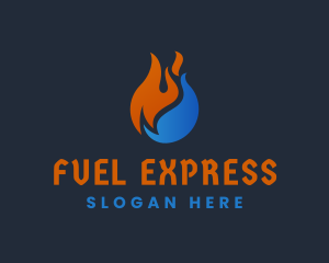 Flame Snow Temperature Fuel logo design