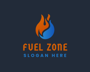 Flame Snow Temperature Fuel logo design