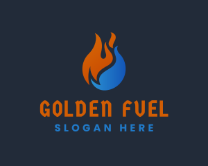 Flame Snow Temperature Fuel logo design