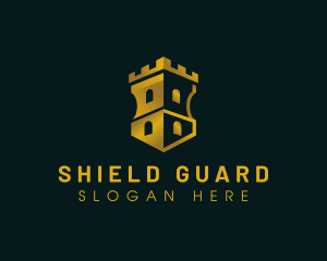 Shield Castle Fortress logo design