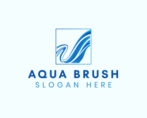 Aqua Water Wave logo design