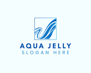 Aqua Water Wave logo design