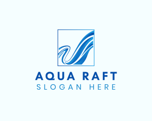 Aqua Water Wave logo design