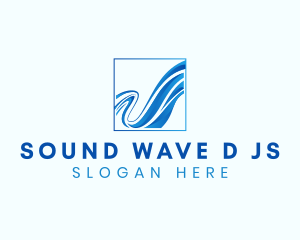 Aqua Water Wave logo design