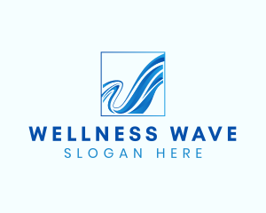 Aqua Water Wave logo design