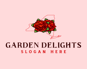 Flower Rose New York logo design