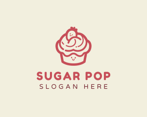 Cute Pastry Cupcake logo design