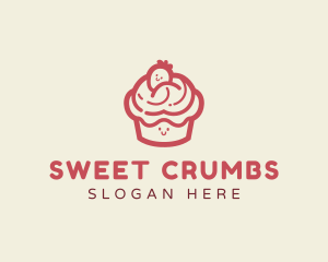 Cute Pastry Cupcake logo design