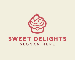 Cute Pastry Cupcake logo design