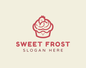 Cute Pastry Cupcake logo