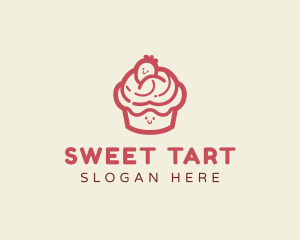 Cute Pastry Cupcake logo design