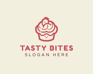 Cute Pastry Cupcake logo