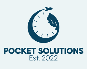 Space Rocket Time logo design