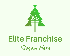 Christmas Tree Present Gift Logo