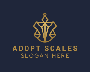 Elegant Prosecutor Justice Scale  logo design