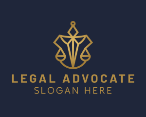 Elegant Prosecutor Justice Scale  logo