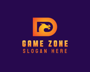 Dragon Gamer Letter D  logo