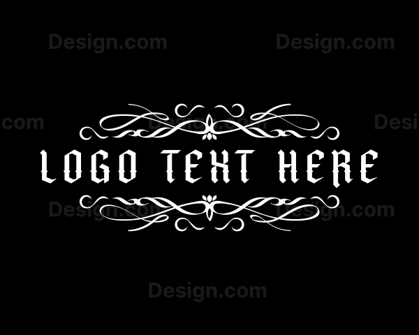 Ornamental Gothic Tattoo Logo