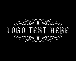 Ornamental Gothic Tattoo Logo