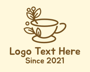 Branch Leaf Coffee Cup logo