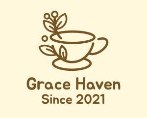 Branch Leaf Coffee Cup logo