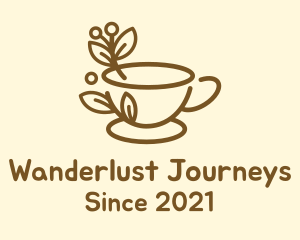 Branch Leaf Coffee Cup logo