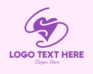 Purple Heart Squiggle Logo