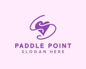 Purple Heart Squiggle logo design