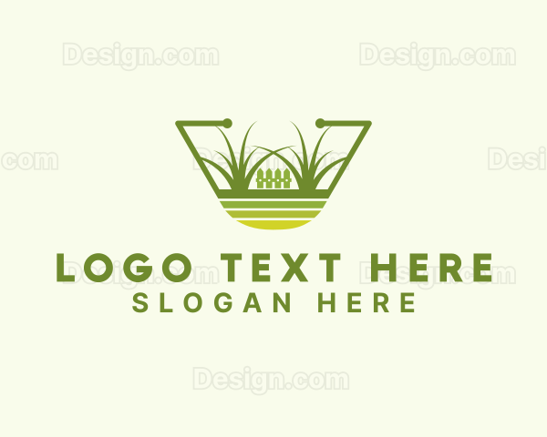 Lawn Fence Landscaping Logo