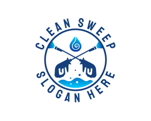 Pressure Washer Cleaning logo design