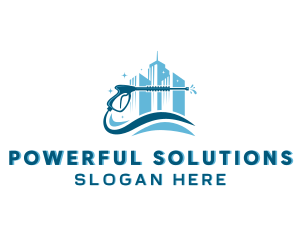 Power Wash Building logo design