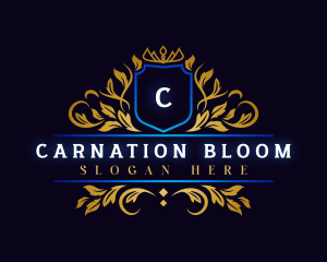 Luxury Botanical Crest logo design