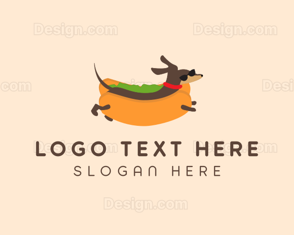 Dachshund Sandwich Bun Logo