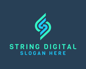 Digital Media Letter S logo design